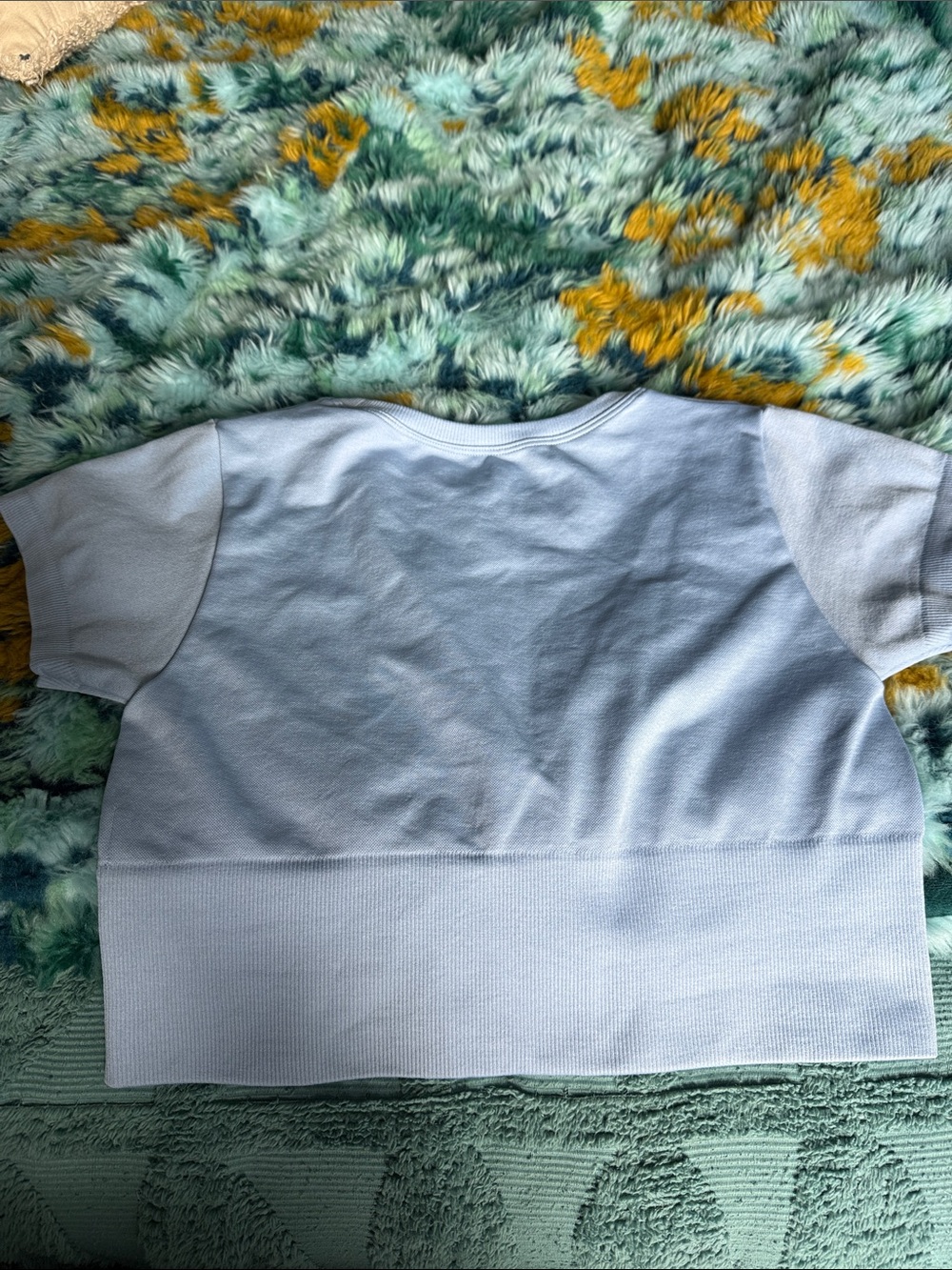Offline Light Blue Short Sleeve Crop Top - Picture 4 of 4